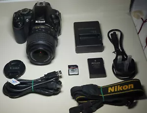 Nikon D3100 DSLR Camera 18-55 VR G Lens 16GB Memory card, Shutter Count 3200 - Picture 1 of 14