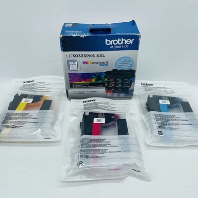 NEW GENUINE - BROTHER LC3033 3-PACK COLOR XXL INK - LC30333PKS Sealed 04/2026 - Image 1 of 4