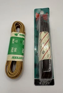 "Cordones para botas vintage dos (2) pares de excursionistas 45"" cordón Texas Steer cuero 72"" EE. UU." - Imagen 1 de 5