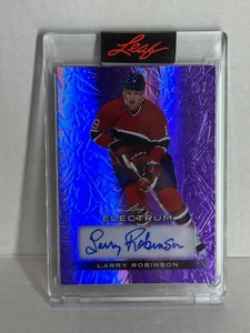LARRY ROBINSON HOCKEY HOF AUTO 2024 Leaf Electrum - Picture 1 of 2