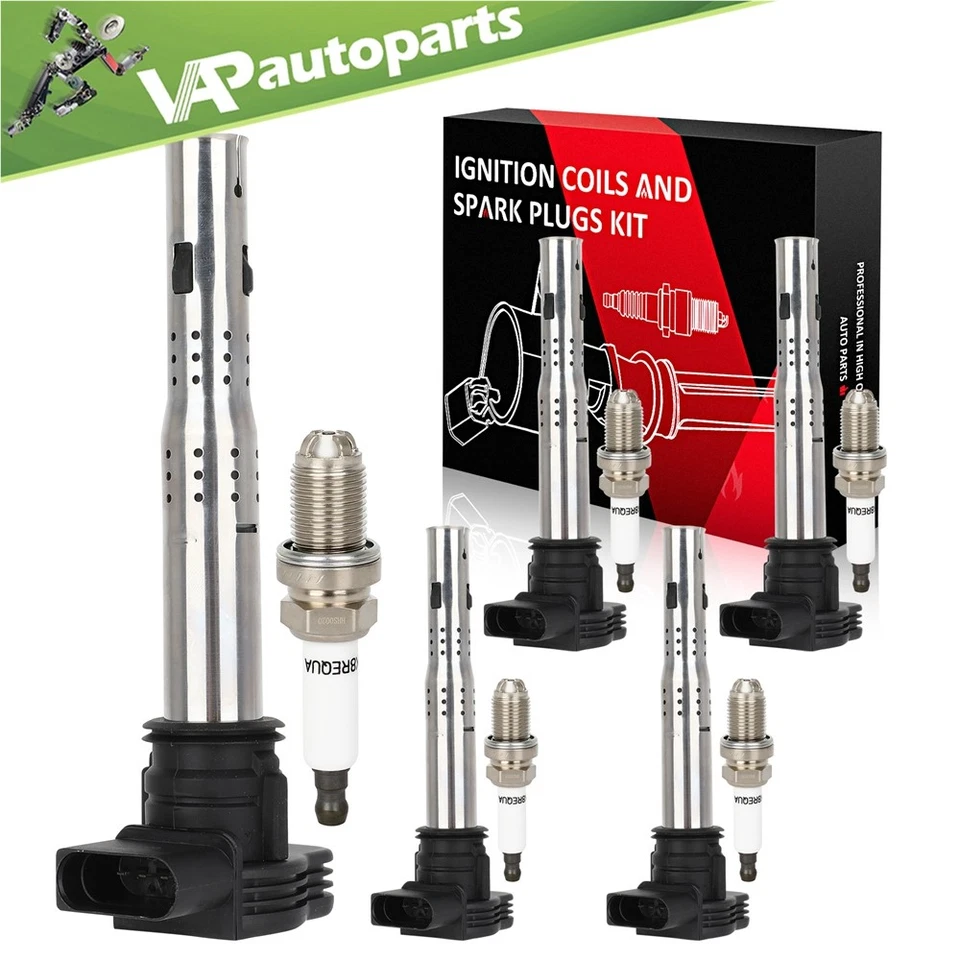 5 bobinas de encendido y bujía para Volkswagen Golf 2010-2014 2,5 L L5 Foto 1 de 4