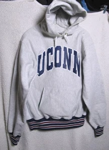 VTG 80s UCONN Northwest Knitting Mills HOODIE Sweatshirt University Connecticut - Picture 1 of 4