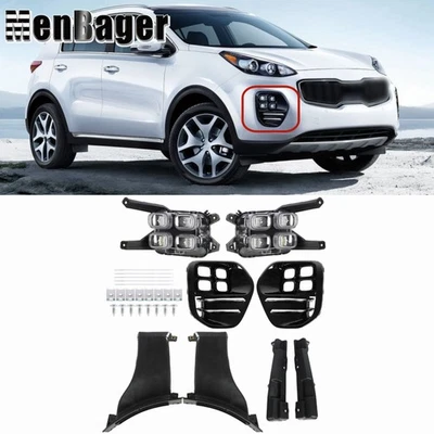 雾灯 LED 灯带挡板套件适用于 2017 - 2018 起亚 Sportage 右左 — 第 1/4 张图片