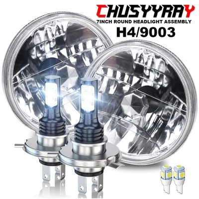 Par de faróis de LED redondos de 7 polegadas feixe alto baixo para Ford Courier 1972-1982 - Imagem 1 de 4