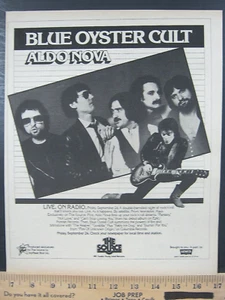 1982 Vintage Print Ad Blue Oyster Cult Album Promo Aldo Nove The Source Wall Art - Picture 1 of 2