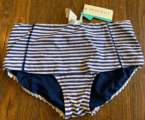 NWT Seafolly Australia Retro Starlet Pant High Waist Swim Bottom Womens US 6 - Picture 1 of 4