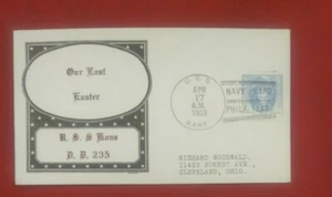 USS Kane 1938 Scratchard Cachet "our Last Easter" Philadelphia - Bild 1 von 3
