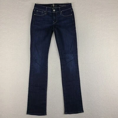 7 For All Mankind Jeans Womens 25x31 Blue Straight Leg Dark Wash Denim - Image 1 of 4