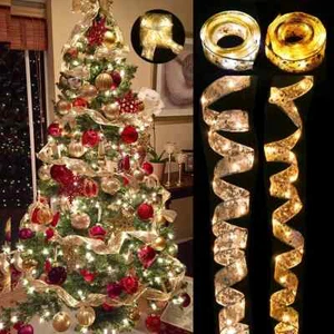 16.4ft LED Ribbon Christmas Fairy String Lights for Christmas Tree Party Decor - Picture 1 of 11