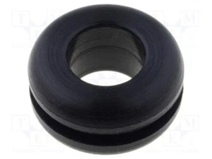 Tülle ØÖffn.Mont: 11mm Gummi schwarz Durchführungen ØÖffn: 7mm - Picture 1 of 2