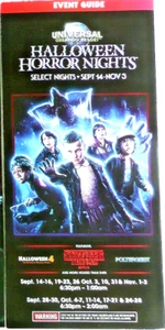 2018 UNIVERSAL HALLOWEEN HORROR NACHT STRANGER THING POLTERGEIST EVENT GUIDE HHN - Bild 1 von 3