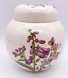 Mason's Ironstone China England Blumen Schmetterling Ingwer Glas Deckel Teekanister - Bild 1 von 7