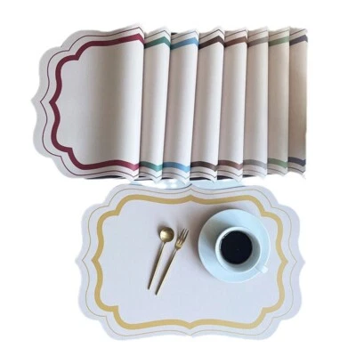 Heat Resistant 2pcs PVC Dining Table Placemats NonSlip Waterproof OilProof - Image 1 of 4