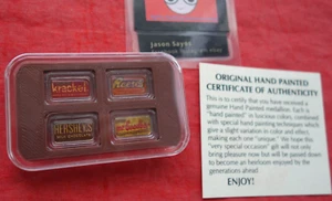 Rare Frac. Set 4x HERSHEY’S Reese MILK CHOCOLATE Town USA .999 Color Silver Bars - Picture 1 of 8