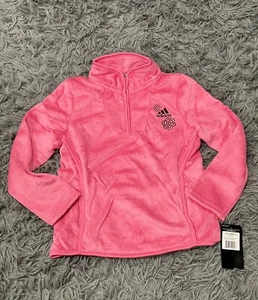 Adidas Jacket Girls SZ 5 Pink Long Sleeve Full Zip - Picture 1 of 4