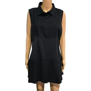 Under Cover Agent by Kathleen Kirkwood Black Sleeveless Dress 1X - Picture 1 of 7
