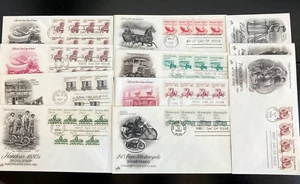 1983-1988 Transportation 11 FDC Artcraft cachet -Excellent-Free Ship - Picture 1 of 2