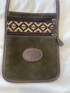 Western Umhängetasche Leder Jacquard Besatz - Bild 1 von 10