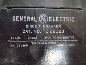 General Electric TEI22020 Leitungsschutzschalter 20A 2-polig 240VAC #1Z-1149-9 - Bild 1 von 2