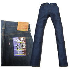 Samurai Jeans S710XX 19oz Slim Straight Selvedge Denim Cotton Indigo Pants Men's