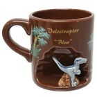 Jurassic World Velociraptor Blue Mug With Figure Brown H11cm 4.3" 200Ml Sunart