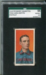 1910 Clark Griffith T-206 baseball card SGC 4.5 Cincinnati Reds Hall of Fame HOF