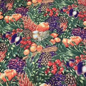 Hobby Lobby Fabric Cotton Quilt Fabric 3 Yard 10 in X 44 in Fall Fruit - Picture 1 of 7