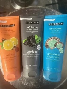 3 Freeman Anti-Stress Dead Sea Minerals Clay Mask 175ml - Picture 1 of 2