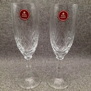 Royal Albert - Victoria - Kristallglas geschliffen - Sektglas - Paar - 19 cm hoch - Bild 1 von 7