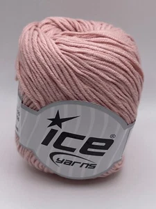 Powder Pink Alara Yarn 63341 Ice Yarns DK Cotton Acrylic Bl 50gr 153yd - Picture 1 of 5
