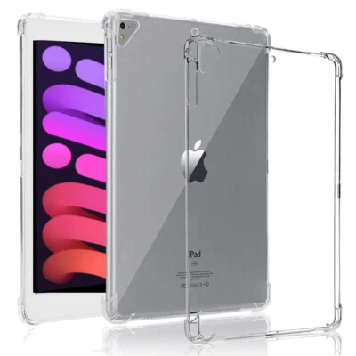 Clear Silicone TPU Case For iPad 9th 8th 7th 6th 5th 4th Generation Pro Mini Air - Image 1 of 4