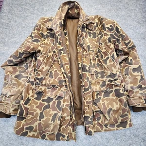 Vintage Woolrich Jacket Mens L Camo Hunting Frog Duck Skin Gore-Tex Faded USA - Picture 1 of 18