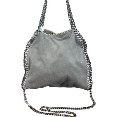 Stella McCartney Grey Suede Falabella Chain Shoulder Bag Tote - Image 1 of 4