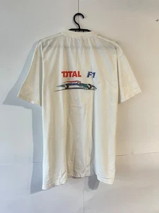 Formula 1 F1 Vintage Men White Total Peugeot Cotton Tee Shirt Size XL - Picture 1 of 9