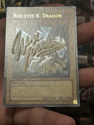 Yu-Gi-Oh! Red Eyes Black Dragon - LOB 1ST EDITION Signed By Wayne Grayson Aussie - Image 1 of 4