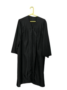Jostens Graduation Unisex Black Gown Size 5'01”- 5’03” Full Zip Size 5 - Picture 1 of 6