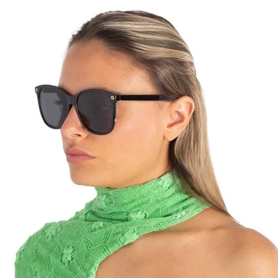 古驰灰色猫眼女士太阳镜 GG0024S 001 580024S 001 58 — 第 1/4 张图片