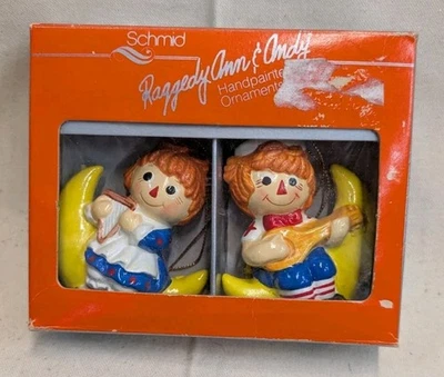 1980 Bobbs-Merrill Co, Inc. Raggedy Ann & Andy Christmas Ornaments - Image 1 of 3