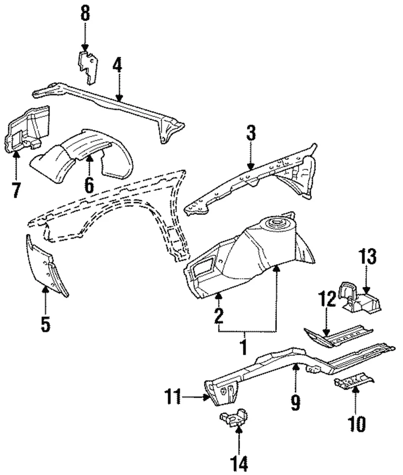 Genuine GM Apron Assembly 12372183 - Изображение 1 из 1