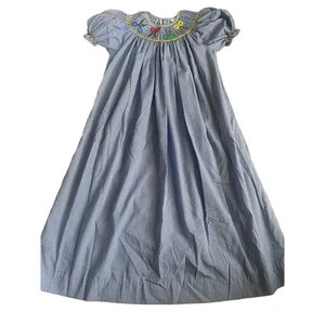 Remember Nguyen smocked blue white bishop dress scissors 6x PLAY school - Picture 1 of 6