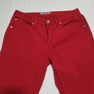  PJ Mark Skinny Men's Denim Pants Size 32"WX32"L  Red Preppy Y2K  - Picture 1 of 14