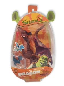 New 2004 Shrek 2 Dragon & Baby Donkey Action Figure Flapping Wings by Hasbro - Picture 1 of 11