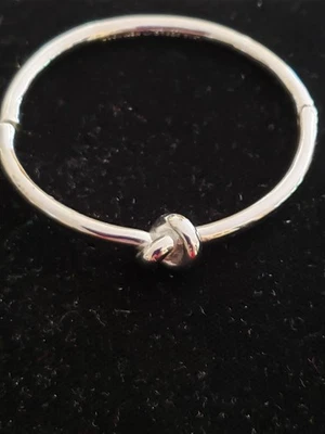 Pulseira articulada Kate Spade New York banhada a prata nó de marinheiro em excelente estado usado - Imagem 1 de 4