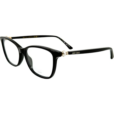 Marco de gafas de plástico para mujer Jimmy Choo JC377 0807 negro 53-15 Italia con estuche Foto 1 de 4