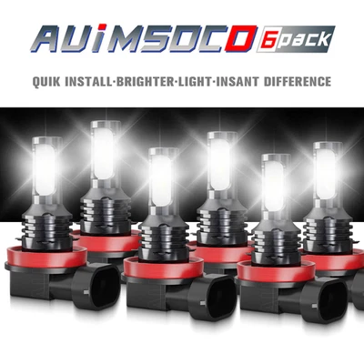 For Pontiac G6 2005 2006 2007 LED Headlight 6pcs Combo Hi/Lo Beam Fog Lamps Kit - Изображение 1 из 4