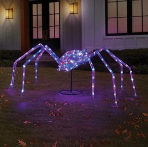 Member's Mark Pre-Lit Prismatic Spider Halloween Prop 5.5 FT - Picture 1 of 6