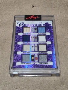  Mantle Maris Mays Stargell 2025 LEAF SPECTACULAR GAME USED 8 JERSEY BAT 2/8 - Picture 1 of 2