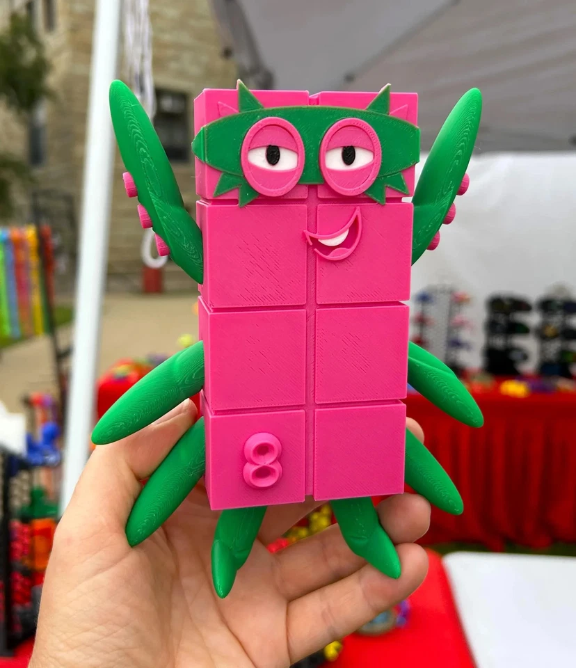 3D Octonaughty Numberblock - Изображение 1 из 3