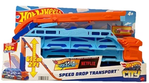 Hot Wheels City Speed Drop Transport Hauler With 1 Car 1:64 NEW - Picture 1 of 6