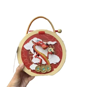Disney 2024 Mushu Dragon Cartoon Popcorn Bucket Storage Bucket Crossbody Bag - Picture 1 of 3